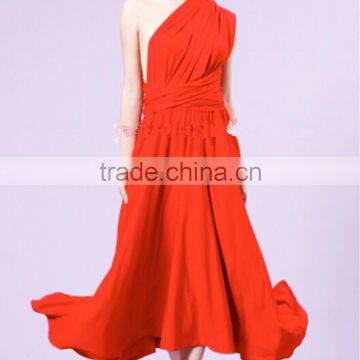 Sleeveless Casual Dress Bridesmaid Dress Designs Convertible Fashion Dress photo-2