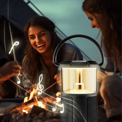 Fashion Portable Factory 4 IN 1 Multi-function Outdoor Camping Speaker Waterproof LED Lights Bluetooth Speaker For Travelling photo-6