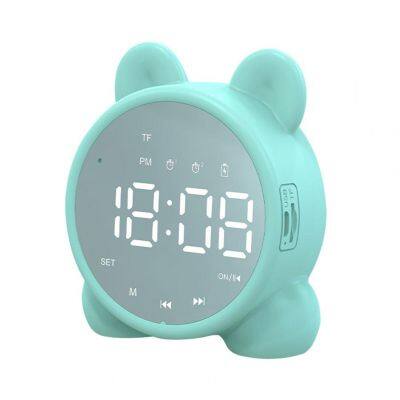 Multi Function Retro Speakers Hi-fi Sound Noise Canceling with Alarm Clock Calendar Wireless Speaker