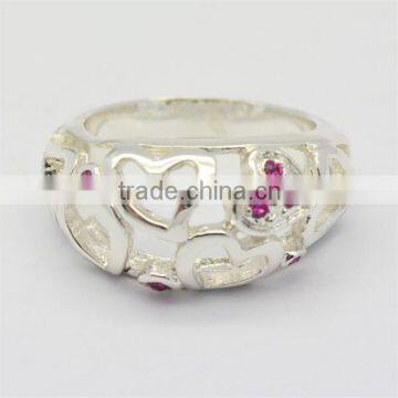 Latest Design Ladies Finger Ring 925 Italian Silver Diamond Ring