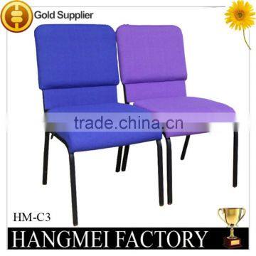 Hot sale factory wholesale stacking metal church chair HM-C3