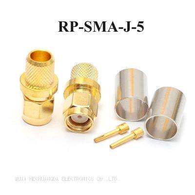 RF Adapter for RG6 RG316 RG174 50-3DFB Cable RP SMA-J-5 Connector RP SMA-KY-5 Coaxial Connector photo-3