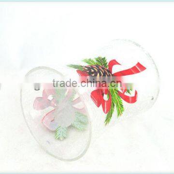 Christmas gift glass candle holders wholesale pretty decorate christmas led lights glass jar wedding souvenirs