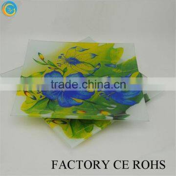 frosted glass plate round cheap glass navy blue bulk charger plate Trade Safely with the World