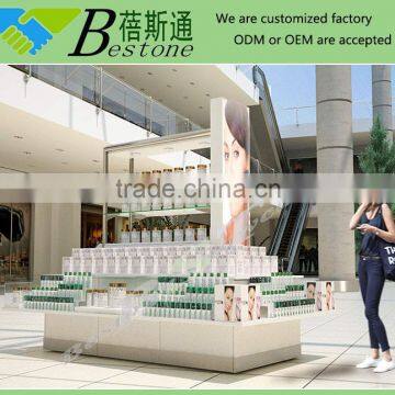 Mall custom retail shopping kiosk or rmu, cosmetic value fashion shop furniture