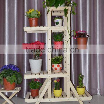 The New Wood Floor Flower Special Multi-layer Wooden Flower Pot Holder Real Balcony Plant Shelf Quality Choice photo-2