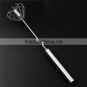 Stainless Steel Wire Manual Whisk Rotary Egg Beater Hand push egg Mixer Kitchen Gadgets Cooking Tools