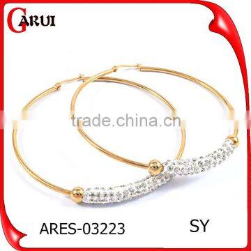 Jewelry Making Hoops Big Earrings Jewelry Fashion Austrian Crystal Earring