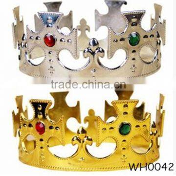 Rhinestone Gold Plastic King Prince Princess Queen Crown Fashion Kids Crown