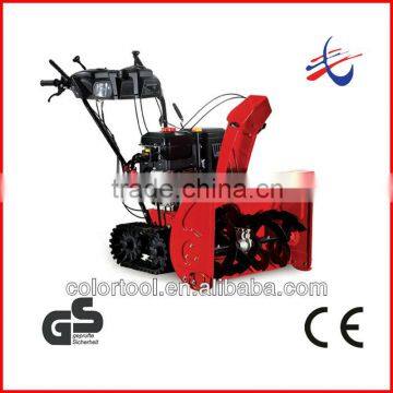 gasoline best sell track snow thrower snow cleaning machine