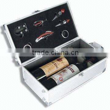 Aluminum wine carrying case