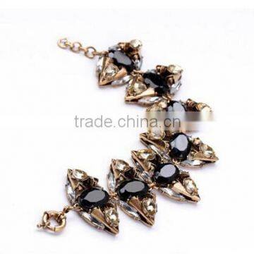 wholesale Black vintage gold plated charm bracelets 2015 bangle pulseiras de elastico jewelry pulseiras femininas famous brand