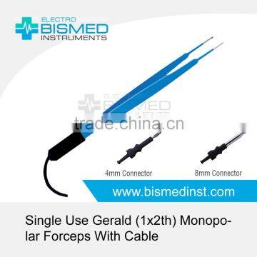 Single Use Gerald (1x2th) Monopolar Forceps With Cable