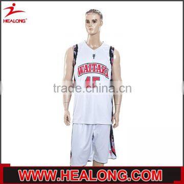 low price high quality college sleeveless shirt basketball uniform design for men