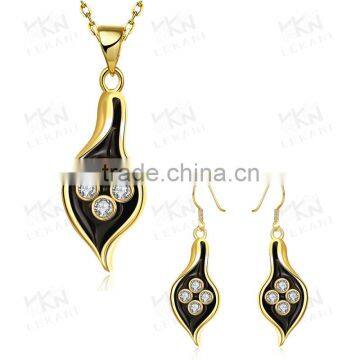 High quality 18k gold color jewelry set in latest design