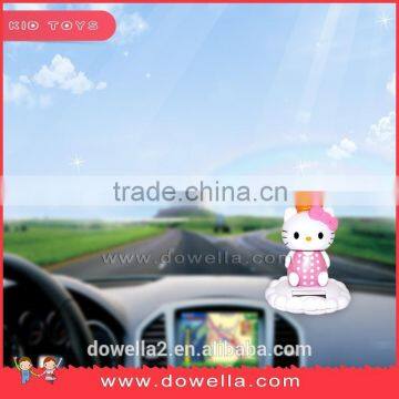 solar energy swing hello kitty for car interior decoration, high quality in universal audit factory
