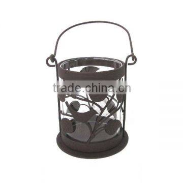LC-77457 Wholesale home decor metal glass hanging tealight holder