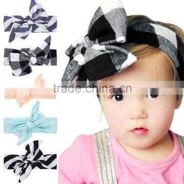 Hot-sales kids new DIY bow Headband girl cotton bow Headband Toddler baby Large DIY BOW Headband wh-1819