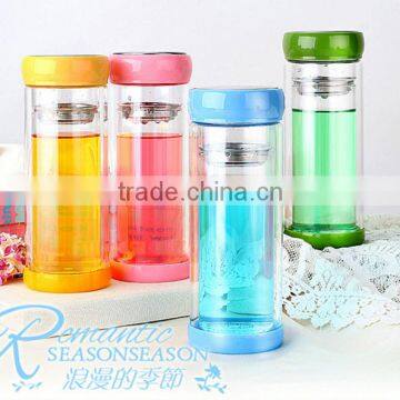 Hot Protected Cheap Price Double Wall Glass Tea Infusion Bottle photo-2