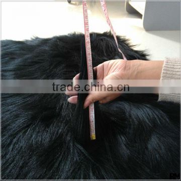 BLACK GOAT FUR SKIN PLATE