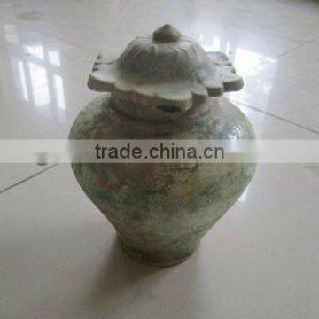 chinese porcelain vase-green glazed sunflower pot