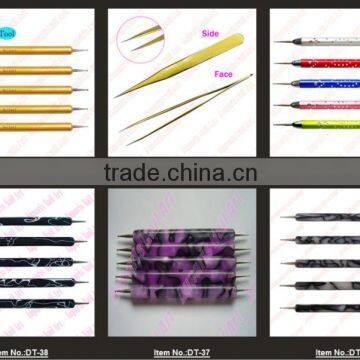 Factory price !!! 5pcs* 2 Way Acryilc nail art dotting tool kit/ nail art dotting pen, #625278