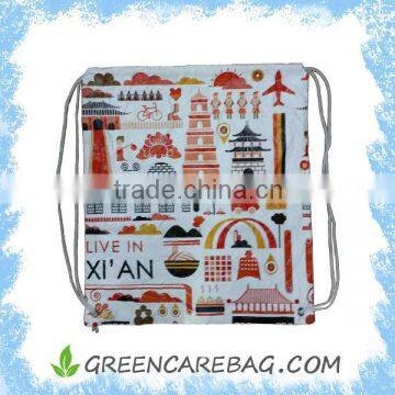 customized logo promotional tyvek drawstring bag