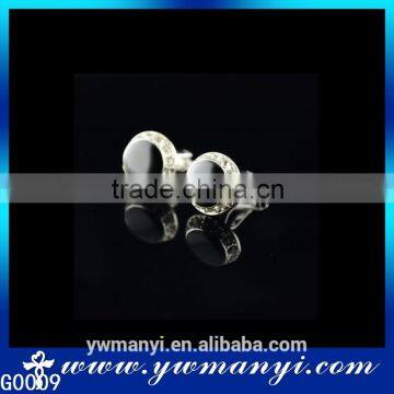 Best man gifts top sell wholesale promotion zinc alloy blank rhinestone 2016 cufflink G0009