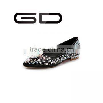 GD princess dress shoes with crystal flowers shoes 2015 best selling girls shoes