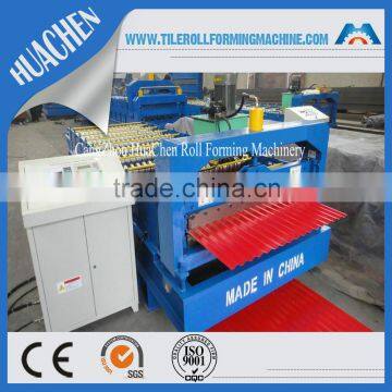 HC18 aluminum roofing sheet corrugated panel roll forming making machine