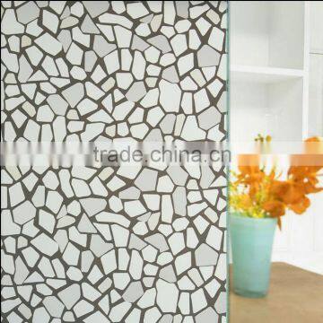 competitive protective PVC Cobblestone pattern film for window glassd bathroom ,home and office glass film with cheap price