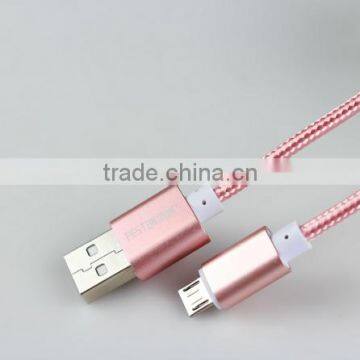 25CM Mini Nylon Metal Micro USB Cable Colorful Mobile Phone Cable for IPhone/Android/Type C photo-5