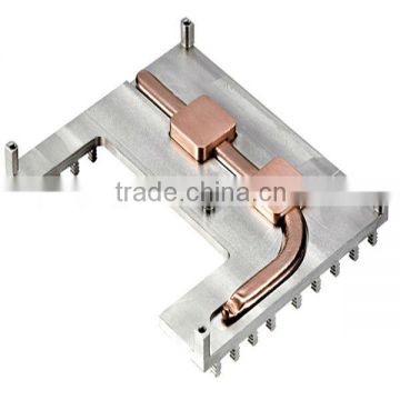 Customized aluminum radiator with copper heat pipe