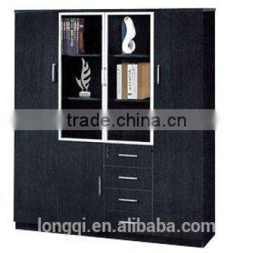 hot sale cheap high quality 4 drawer 4 door glass door file cabinet bookcase office furniture design