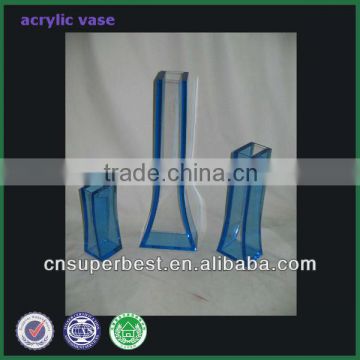 Blue cute acrylic vase for home decoration