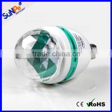 White Disco Ball: Self-Rotating LED Disco Light Bulb For Home Party