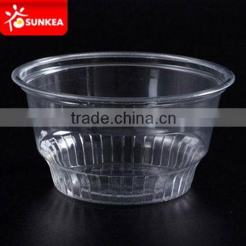 Food grade clear PET plastic swirl cup