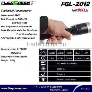 Rechargable 18650 Battery Steel Head T6 LED Torch photo-3