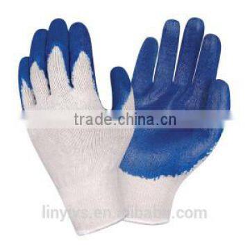 high quality latex palm coated cotton work glove