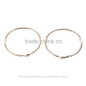 Cheap Jewelry South Africa style gold plating thin shiny hoop earrings