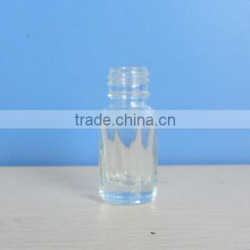 2ml nail polish glass oil bottle with black cap and brush