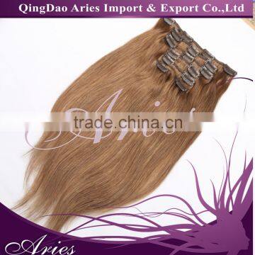 Top Quality 100% Unprocessed human virgin hair Sexy Clip In Hair Extensions For White Women