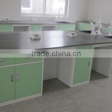 With overhead cabinet steel school laboratory table