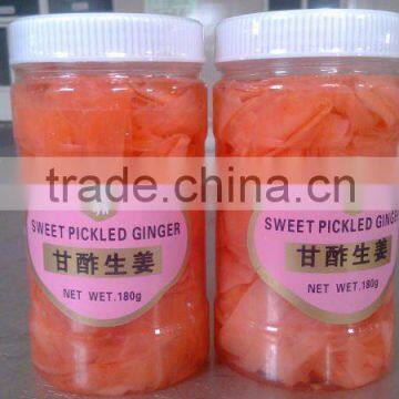 gari pickled ginger in jars