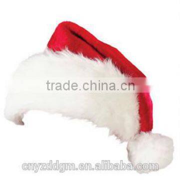 plush santa claus hat/2015 christmas plush father hats/plush santa hat