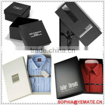 caja de carton personalizada con el logotipo y la impresion para la ropa, camiseta, corbata, bufanda -Color negro