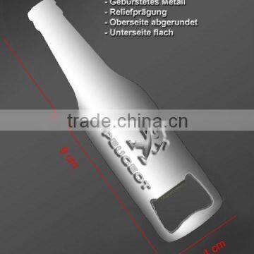 Bottle shape metal bottle opener parts