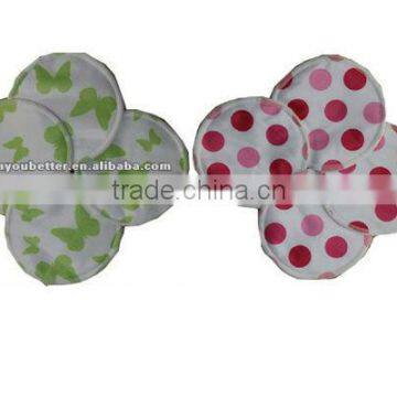 New Pattern Reusable Nursing Breast Pads Water Proof 3 Layers Bamboo Milk Pads