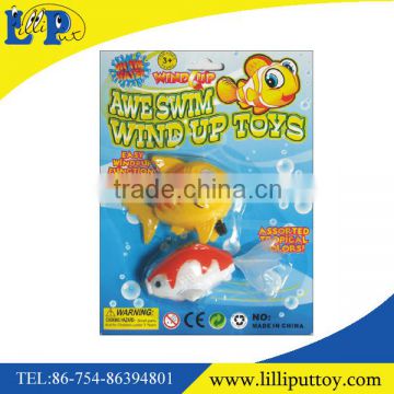 Promotional wind up toy swimming fish toys