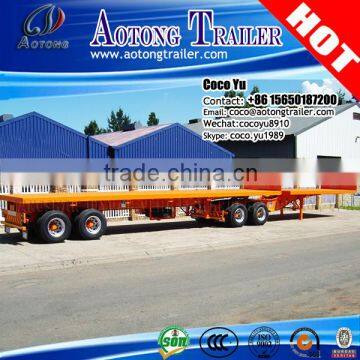 Dolly design Double axles tandem 20ft with 40ft container flatbed superlink trailer for sale